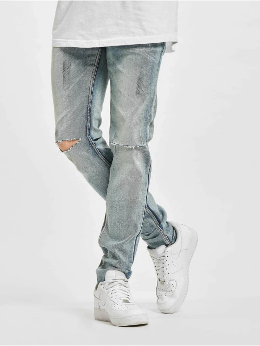 Herren Slim Fit Jeans Destroyed Washed in blau SIXTH JUNE Herren Slim Fit Jeans Destroyed Washed In Blau -Modisches Herrenbekleidungs Geschäft sixth june slim fit jeans blau 394699