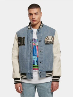 Southpole Herren College Jacke Denim In Blau