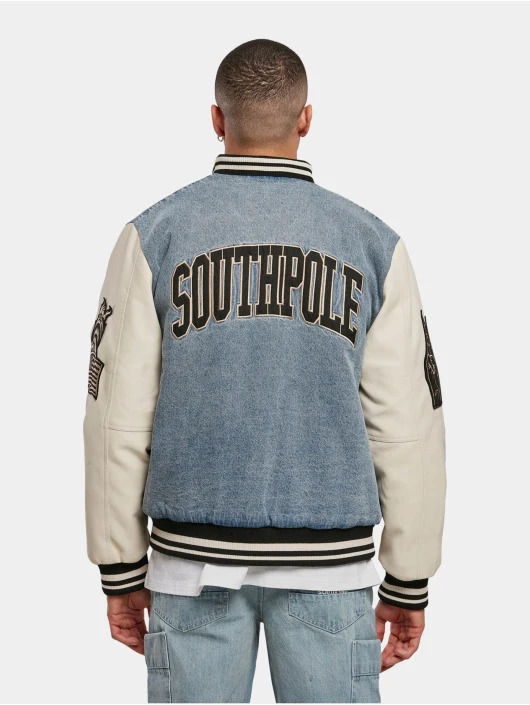 Herren College Jacke Denim in blau Southpole Herren College Jacke Denim In Blau -Modisches Herrenbekleidungs Geschäft southpole college jacke blau 924457 1