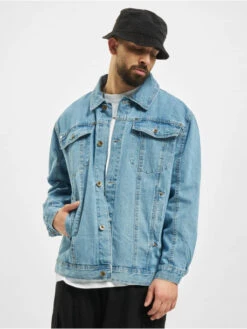 Southpole Herren Jeansjacken Script In Blau