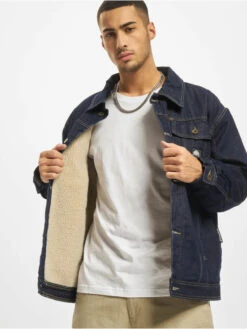 Southpole Herren Jeansjacken Denim Sherpa In Indigo