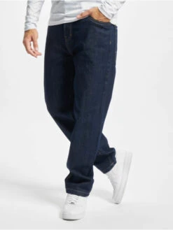 Southpole Herren Loose Fit Jeans 3D Embroidery In Indigo