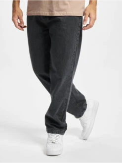 Southpole Herren Loose Fit Jeans 3D Embroidery In Schwarz