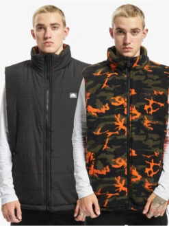 Southpole Herren Weste Reversible Bubble In Schwarz