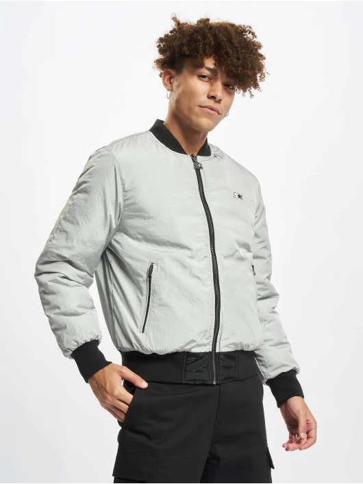 Herren Bomberjacke Reversible in grau Starter Herren Bomberjacke Reversible In Grau -Modisches Herrenbekleidungs Geschäft starter bomberjacke grau 860872 1