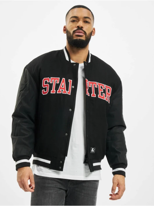 Herren College Jacke Team College in schwarz Starter Herren College Jacke Team College In Schwarz -Modisches Herrenbekleidungs Geschäft starter college jacke schwarz 800988