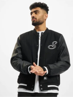 Starter Herren College Jacke Script In Schwarz