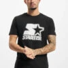Starter Herren T-Shirt Contrast Logo Jersey In Schwarz -Modisches Herrenbekleidungs Geschäft starter t shirt schwarz 864586