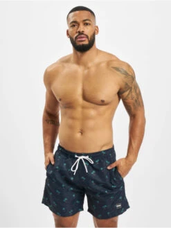 URBAN CLASSICS Herren Badeshorts Pattern In Blau