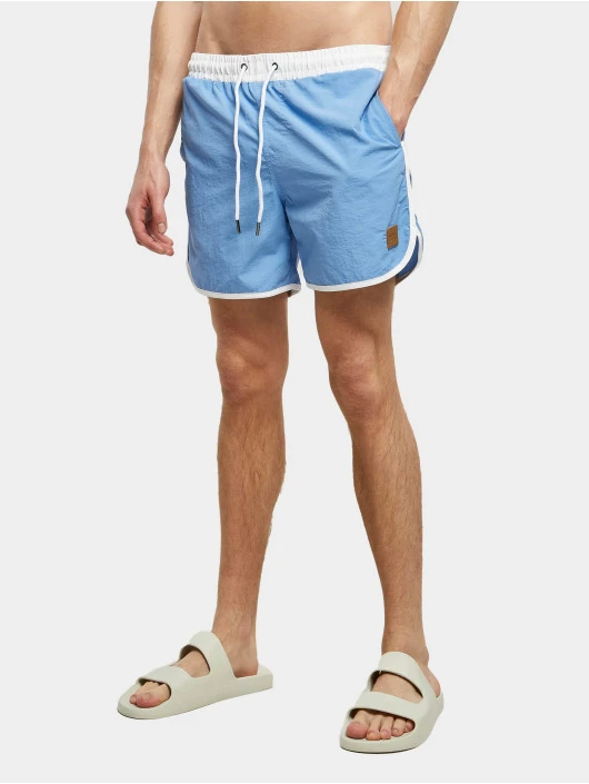 Herren Badeshorts Retro Swim in blau URBAN CLASSICS Herren Badeshorts Retro Swim In Blau -Modisches Herrenbekleidungs Geschäft urban classics badeshorts blau 968788