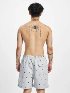 URBAN CLASSICS Herren Badeshorts Embroidery In Grau -Modisches Herrenbekleidungs Geschäft urban classics badeshorts grau 912627 1