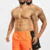 URBAN CLASSICS Herren Badeshorts Block 2-Pack In Orange -Modisches Herrenbekleidungs Geschäft urban classics badeshorts orange 749467