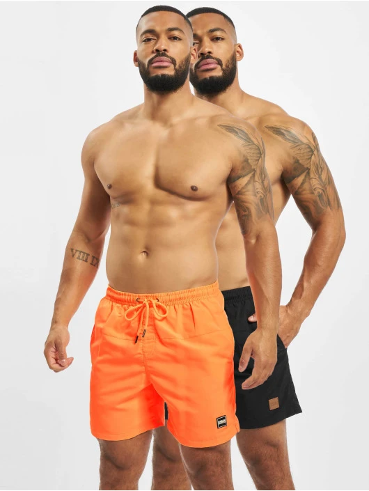 Herren Badeshorts Block 2-Pack in orange URBAN CLASSICS Herren Badeshorts Block 2-Pack In Orange -Modisches Herrenbekleidungs Geschäft urban classics badeshorts orange 749467