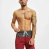 URBAN CLASSICS Herren Badeshorts Block Swim In Rot -Modisches Herrenbekleidungs Geschäft urban classics badeshorts rot 903855
