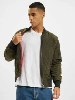 URBAN CLASSICS Herren Bomberjacke 2-Tone In Olive
