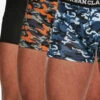 URBAN CLASSICS Herren Boxershorts 3-Pack In Camouflage -Modisches Herrenbekleidungs Geschäft urban classics boxershorts camouflage 750609