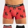 URBAN CLASSICS Herren Boxershorts Boxer Shorts 3-Pack In Rot -Modisches Herrenbekleidungs Geschäft urban classics boxershorts rot 800513