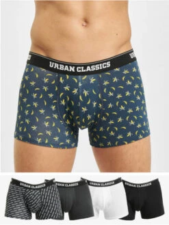 URBAN CLASSICS Herren Boxershorts 5-Pack In Schwarz