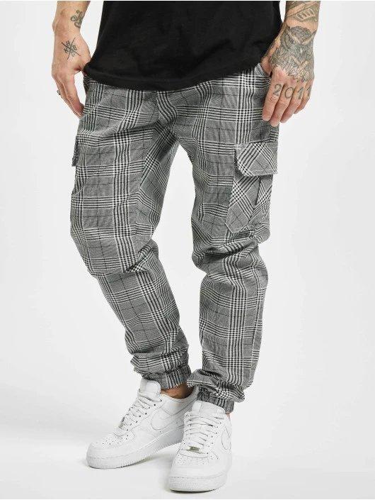 Herren Cargohose AOP Glencheck in weiß URBAN CLASSICS Herren Cargohose AOP Glencheck In Weiß -Modisches Herrenbekleidungs Geschäft urban classics cargohose weiss 799861