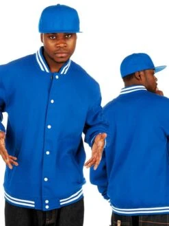 URBAN CLASSICS Herren College Jacke In Blau