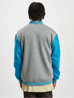 URBAN CLASSICS Herren College Jacke 2-Tone In Grau -Modisches Herrenbekleidungs Geschäft urban classics college jacke grau 36676 1