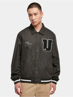 URBAN CLASSICS Herren College Jacke Sports In Schwarz