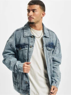URBAN CLASSICS Herren Jeansjacken Oversized Denim In Blau