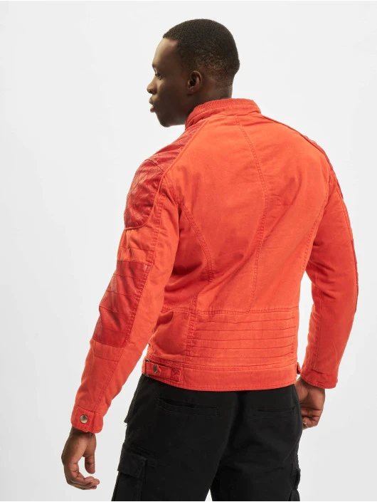 Herren Lederjacke Racer in rot URBAN CLASSICS Herren Lederjacke Racer In Rot -Modisches Herrenbekleidungs Geschäft urban classics lederjacke rot 116339 1