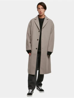 URBAN CLASSICS Herren Mantel Long Coat Winter In Grau