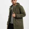 URBAN CLASSICS Herren Mantel Cotton Peached Canvas In Olive