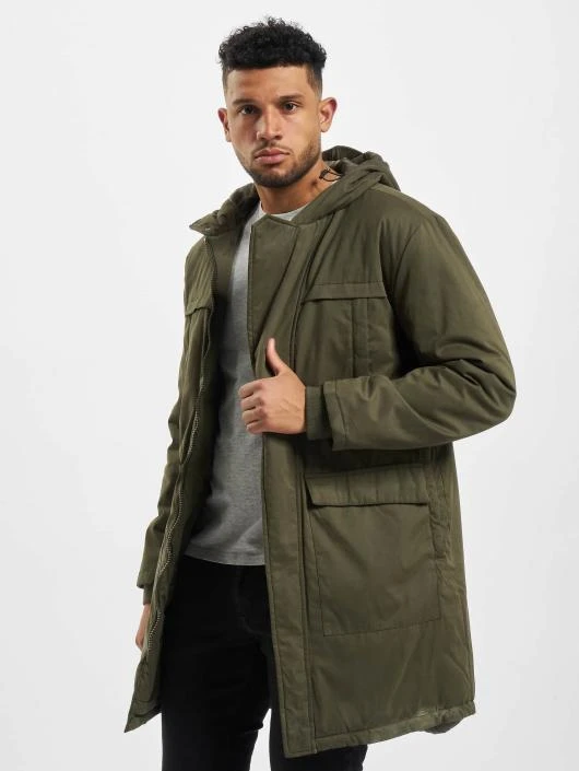 Herren Mantel Cotton Peached Canvas in olive URBAN CLASSICS Herren Mantel Cotton Peached Canvas In Olive -Modisches Herrenbekleidungs Geschäft urban classics mantel olive 294446