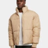 URBAN CLASSICS Herren Puffer Jacket Short Big In Beige -Modisches Herrenbekleidungs Geschäft urban classics puffer jacket beige 919256