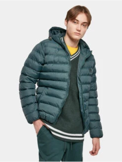 URBAN CLASSICS Herren Puffer Jacket Basic Bubble In Grün