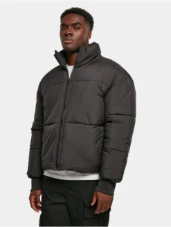 URBAN CLASSICS Herren Puffer Jacket Short Big In Schwarz
