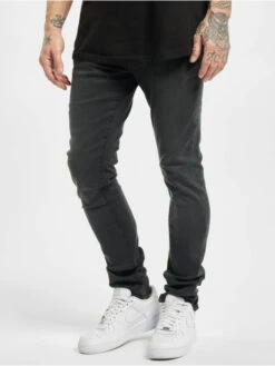 URBAN CLASSICS Herren Slim Fit Jeans Slim Fit Zip In Schwarz