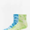 URBAN CLASSICS Socken Tie Dye Socks Short 2-Pack In Grün -Modisches Herrenbekleidungs Geschäft urban classics socken gruen 749674