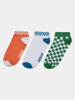 URBAN CLASSICS Socken Checks 3-Pack In Orange