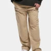 URBAN CLASSICS Herren Straight Fit Jeans Double Knee Carpenter In Beige