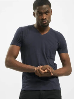 URBAN CLASSICS Herren T-Shirt Pocket In Blau