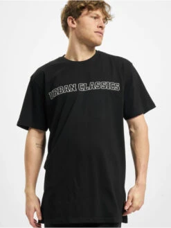 URBAN CLASSICS Herren T-Shirt Big Logo Oversized Tee In Schwarz