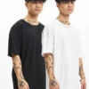 URBAN CLASSICS Herren T-Shirt Oversized 2-Pack In Schwarz -Modisches Herrenbekleidungs Geschäft urban classics t shirt schwarz 910467