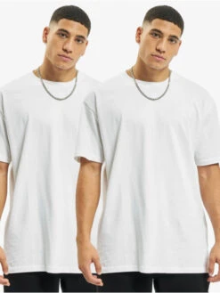 URBAN CLASSICS Herren T-Shirt Heavy Oversized 2-Pack In Weiß