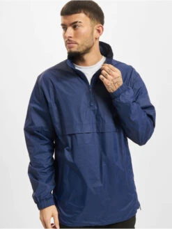 URBAN CLASSICS Herren Übergangsjacke Stand Up Collar In Blau