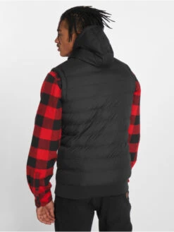 URBAN CLASSICS Herren Weste Small Bubble Hooded In Schwarz -Modisches Herrenbekleidungs Geschäft urban classics weste schwarz 105162 1