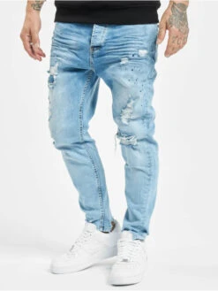 Herren Antifit Keanu Bleach Heavy Used In Blau