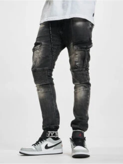 Herren Cargohose Keanu Biker In Schwarz