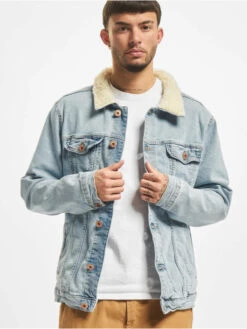 Herren Jeansjacken Trucker Denim In Blau