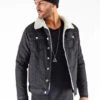 Herren Jeansjacken Denim Trucker Sheepcoll In Schwarz 1 Herren Jeansjacken Denim Trucker Sheepcoll In Schwarz -Modisches Herrenbekleidungs Geschäft vsct clubwear jeansjacken schwarz 707592