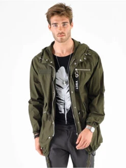 Herren Parka Luxury Corporate Summer In Khaki