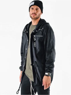 Herren Parka Luxury Corporate Summer In Schwarz